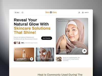 Skin Care - Landing Page beauty beauty products cosmetics cosmetology design ecommerce design health landing page makeup online shop product design product page shopping skin skincare ui design ux design web website well being