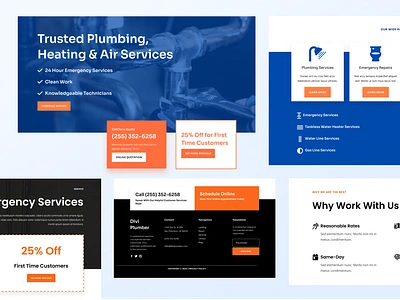 Plumber app branding design divi graphic design hvac icon design icons plumber plumbing repair repairman services ui ui design ux web web design website zaib ali