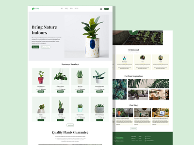 TanamYuk - Plant Shop Landing Page clean design desktop figma garden green home landing page plant plant shop typhography ui design ui ux web design whitespace