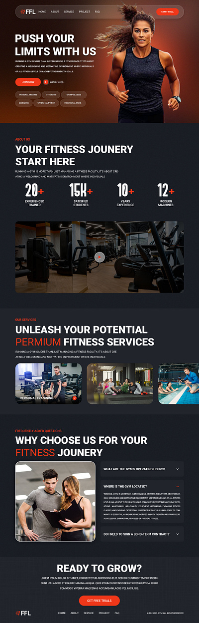 FFL GYM Website Design! branding css design elementor figma graphic design gym html illustration logo photoshop ui ui design ux design web design website website design wordpress