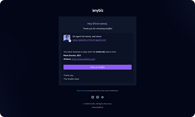 AnyBiz - Email notifications: your instant reply tracker! email notifications