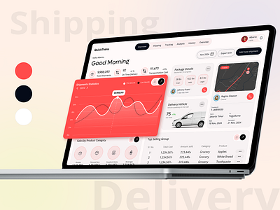 Shipping application | Dashboard 3d animation branding graphic design logo motion graphics ui