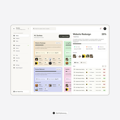 Project Management Dashboard dashboard project management project management dashboard ui web