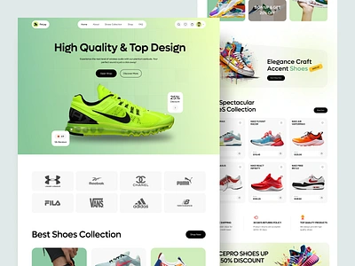 Shoes E-commerce Website Design design designer e commerce e commerce website figma uiux illustration landing page landing page design modern design modern uiux design shoes landing page shopping website design ui website designer