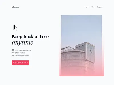 Lifetime - Brand Exploration branding clock time ui watch web design