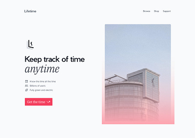 Lifetime - Brand Exploration branding clock time ui watch web design