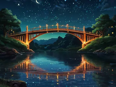 Night Live digital art drawing graphic design night painting scenery sky wall paper