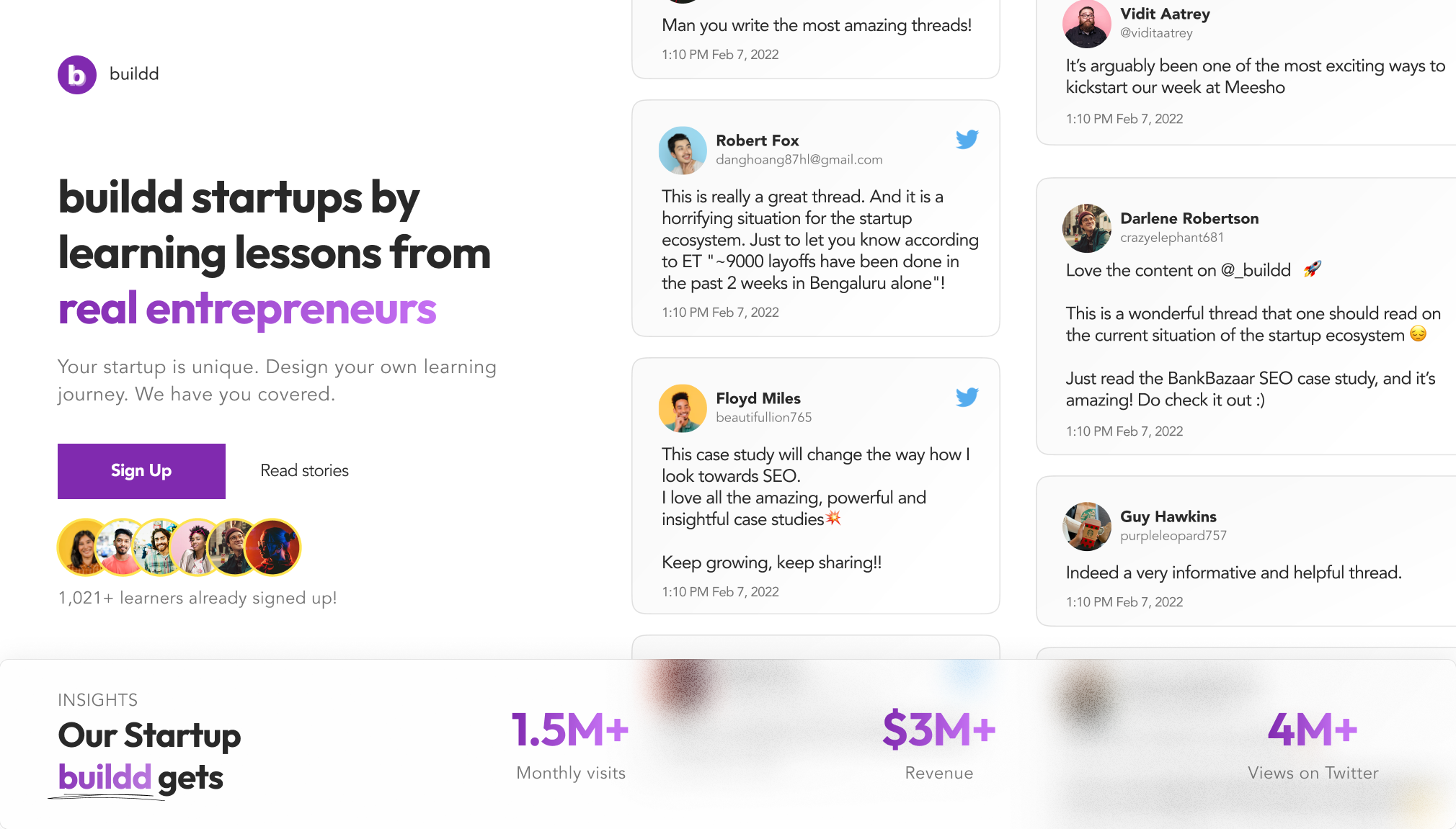 Buildd Landing page design | Entrepreneurs | Startup graphic design landing page modern ui ux web