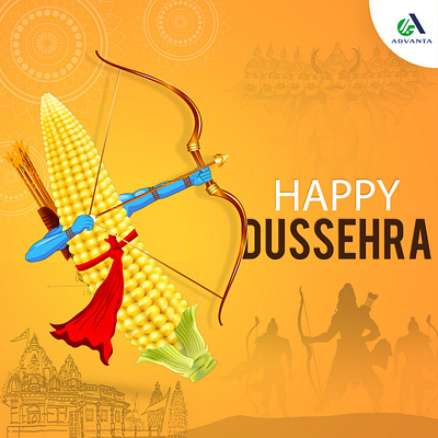 Happy Dussehra branding design design system dussehra graphic design happy dussehra social media typography