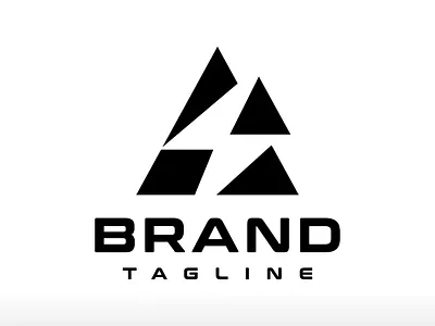 Letter A Logo Spark Bolt Logo Design Flash Logo Lightening Logo triangle