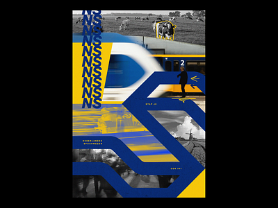 NS / NEDERLANDSE SPOORWEGEN blue brand identity branding graphic design identity inspiration poster poster design print print design public transport rail train transport type type poster typography yellow