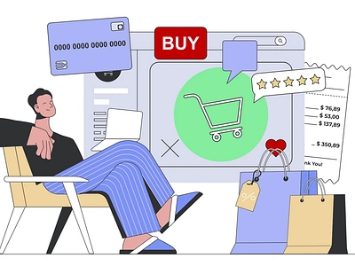 Shopping 2D Animation 2d animation checkout consumer credit card customer digital digital wallet e commerce flat illustration motion online online shopping payment shopping shopping cart transaction user interface