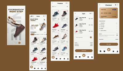 Mobile App For Shoe Brand branding graphic design ui ux