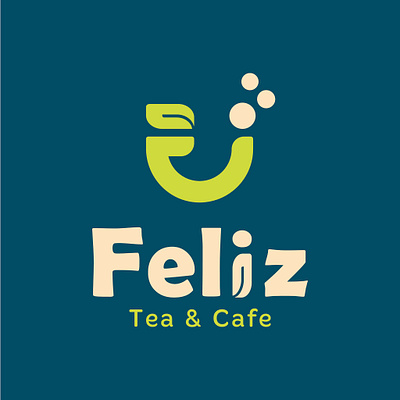 [LOGO DESIGN] FELIZ TEA & CAFE 3d branding design graphic design illustration logo vector