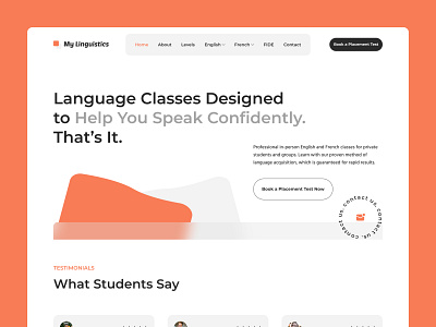 "My Linguistics" language school/Website design design ui ux webdesign website