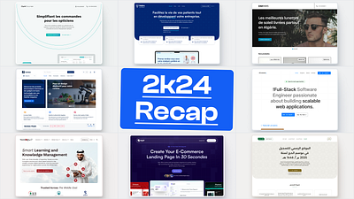 2024 Projects Recap - Product & Web Design algeria ecommerce framer freelancer landing page portfolio product design recap redesign saas ui ui ux user interface ux design web design