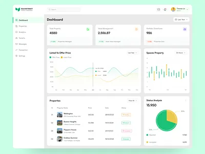 Property Management Web App management profile settings real estate ui uiux ux