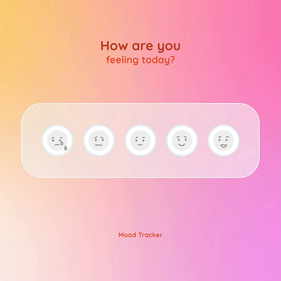 Mood Tracker animation animationdesign mood mood tracker moodtracker motion graphics rive riveanimation scale uianimation