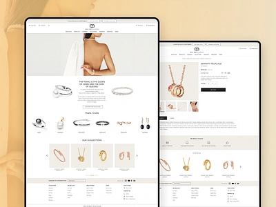 The Timeless Elegance of Pearls: Shop Page app design branding design ecommerce figma graphic design mobile design shop ui ui design ux design web design