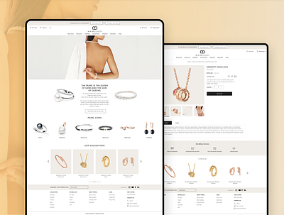 The Timeless Elegance of Pearls: Shop Page app design branding design ecommerce figma graphic design mobile design shop ui ui design ux design web design