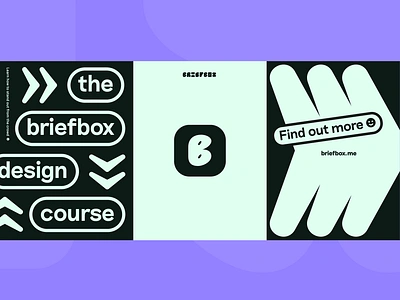 Briefbox Design Course ads bold brand layout loud marketing posters type