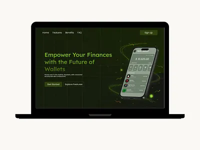 DigiWallet website app design figma homepage design landing page typography ui ui ux ux wallet website website design