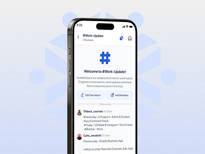 HuddleSpace - Edit Channel app app design chat chat app chatting app filllo filllodesign interface design mobile app team chat ui design ui ux user experience