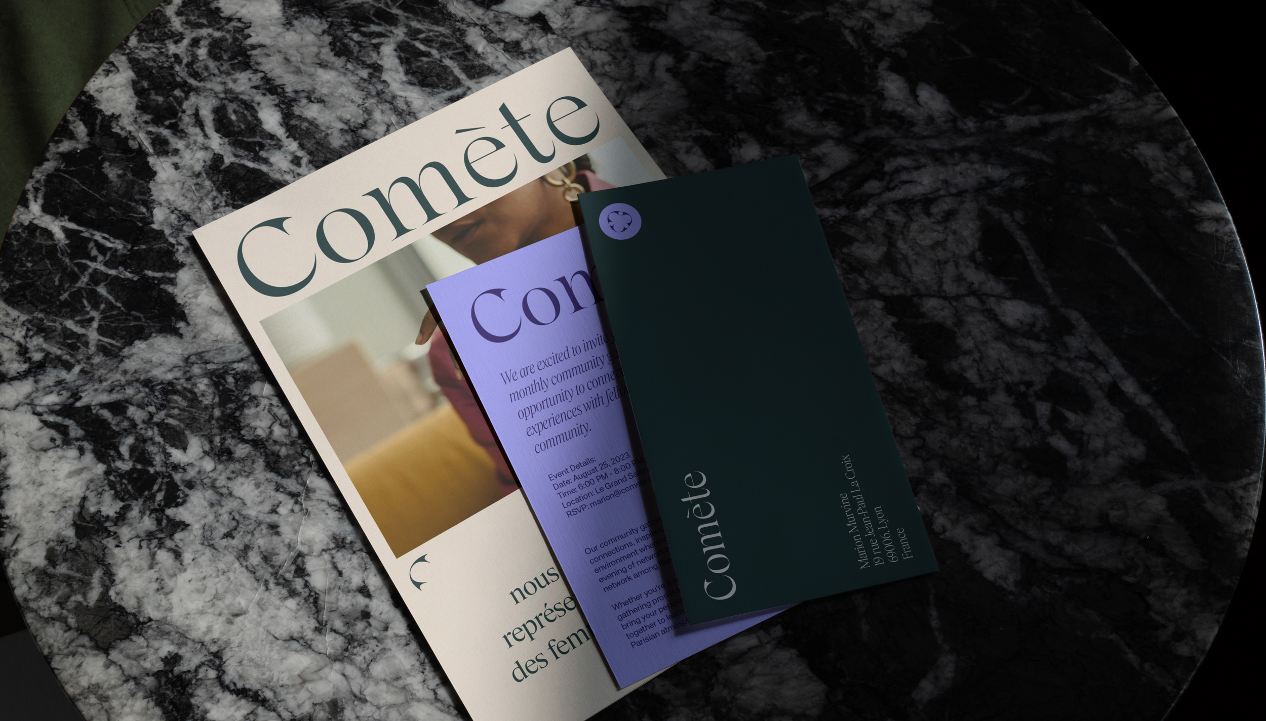 Example of Comète Rebranding