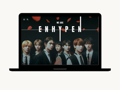 K-pop-Enhypen website app branding design figma graphic design homepage design illustration kpop landing page logo typography ui ui ux ux website website design