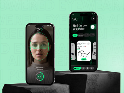 AI-Powered Eye-wear | Eye care app design 3d animation branding graphic design logo motion graphics ui