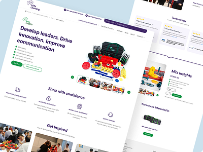 MTa Learning Website Design branding design experiential learning solutions landing page mta learning ui ui design web design website