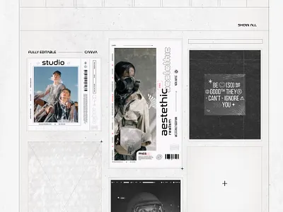 Cyberpunk | Social Media Pack CANVA cyberpunk futurustic instagram post social media story