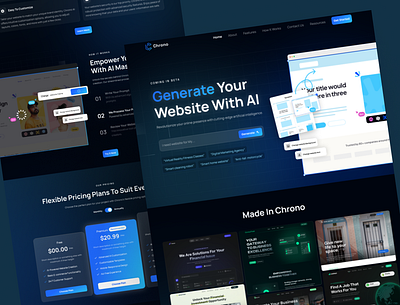 Chrono - AI Website builder ai website artificial intelligence aı design graphic designer uiux web design web development website website builder