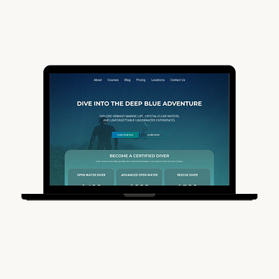 Scuba Diving website app branding design figma graphic design homepage design illustration landing page logo typography ui ui ux ux website website design