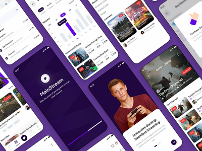 Live Streaming Game App app design application case study game app gaming live streaming live streaming app mobile app stream uiux