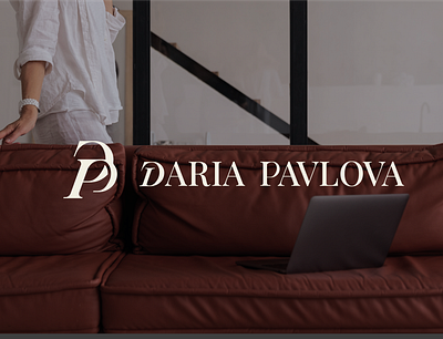 Daria Pavlova logo design brand identity branding design graphic design identity instagram interior design logo modern monogram typography visual identity