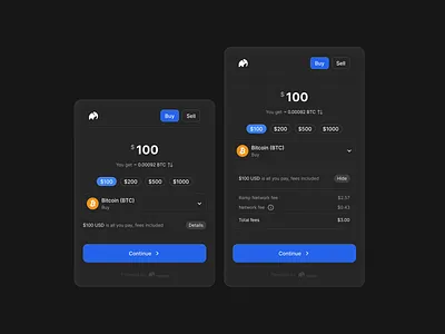 Buy/sell crypto UI concept blockchain buysell crypto crypto crypto wallet off ramp on ramp uidesign uxdesign web design