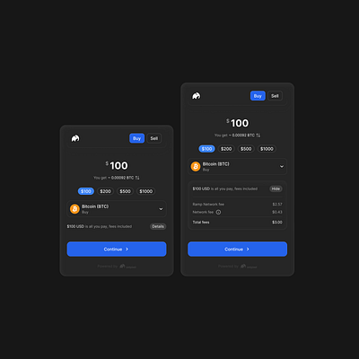 Buy/sell crypto UI concept blockchain buysell crypto crypto crypto wallet off ramp on ramp uidesign uxdesign web design