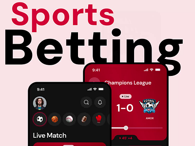 Sports betting app | Sport app Design 3d animation branding graphic design logo motion graphics ui