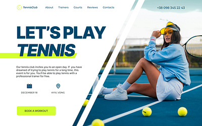 Tennis Club platform design boldtypography bookingplatform design eventpage fitness platform fitness website fitnessmotivation gym platform interactivedesign minimaldesign sport sportsclub sportsplatform tennis tennis club tennistraining tennisui ui ux webdesign