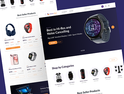 Choice Mart -eCommerce Website ecommerce ecommerce website electronic landing page online store uiux user interface watches web design website