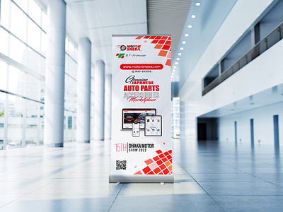 Roll Up Banner for Motor Show graphic design motor show roll up banner