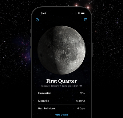 Lumoon - Moon Phase Tracker 3d app app store astrology ios moon moon phase space ui