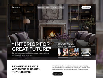 Luxora - Interior Design Website aesthetic design architecture business home decor interior design interior inspiration luxury interiors minimal design modern interiors ui uiux design user experience ux website