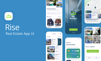 Rise Real Estate App animation app branding property prototyping real estate ui ux