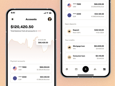 Bank Account page design inspiration accounts list app design bank account bank app banking figma template finance finance app fintech inspiration mobile app mobile design payment sketch template ui ui kit