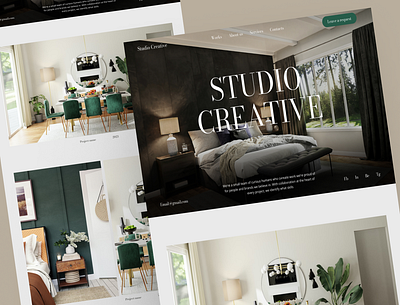 Studio-Creative Website agency furniture interior design landing page product design studio creative uiux user interface web design website