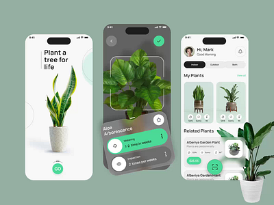 AI Plant care application | Plant care UI Design 3d animation branding graphic design logo motion graphics ui