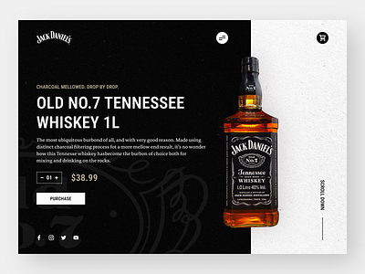 #7 Concept Shot - Jack Daniel's app concept design design drink figma interface jack daniels product ui ui design ux web web design whiskey