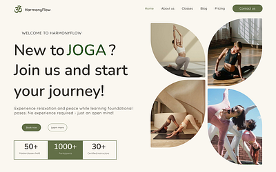 Yoga event landing page clean design design event event page fitness fitness platform fitness website gym harmony joga landing page minimal ui modern ui sport sports sportsplatform stylish design ui ux webdesign